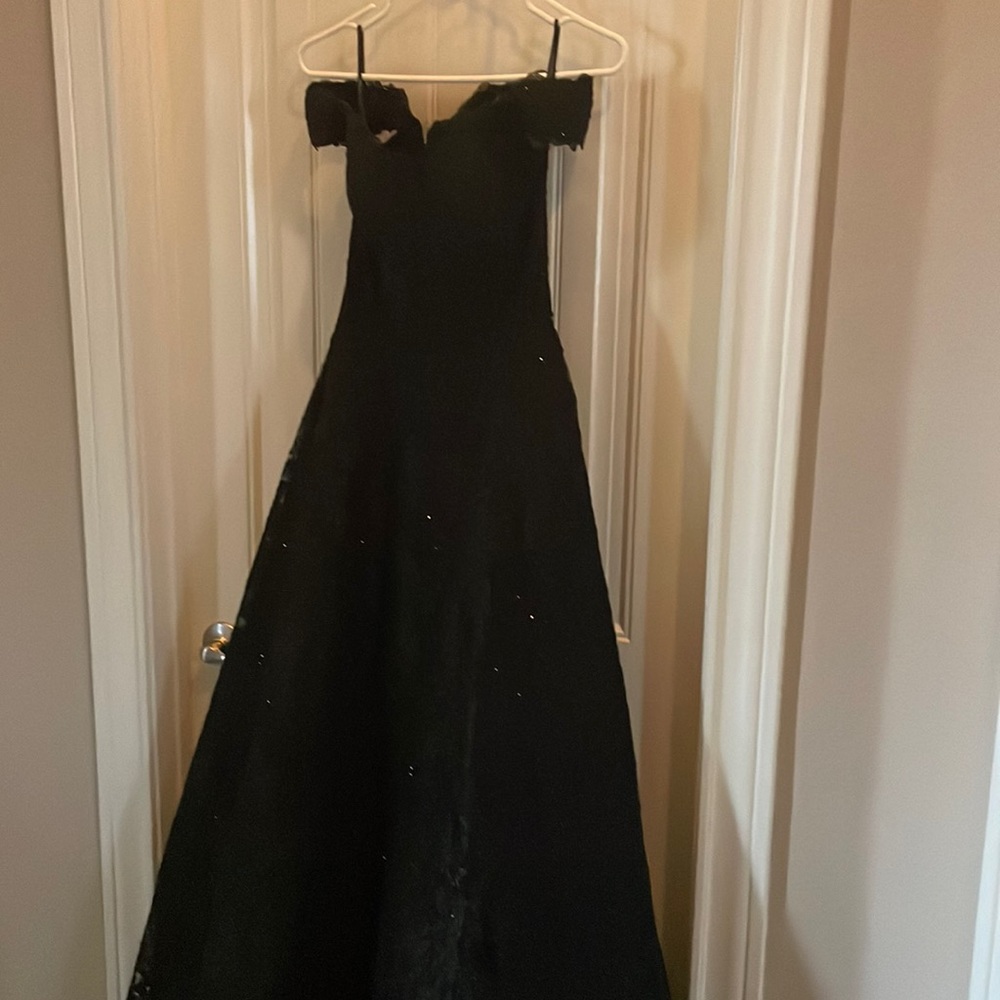 COPY - Black Sherri hill lace dress, no alterations, no stains